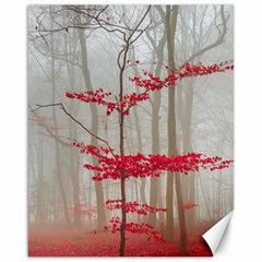 Magic Forest In Red And White Canvas 16  X 20   by wsfcow