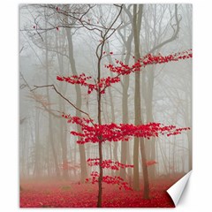 Magic Forest In Red And White Canvas 20  X 24   by wsfcow