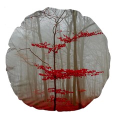 Magic Forest In Red And White Large 18  Premium Flano Round Cushions by wsfcow