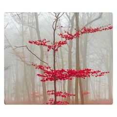 Magic Forest In Red And White Double Sided Flano Blanket (small) 