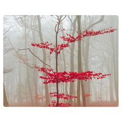 Magic Forest In Red And White Double Sided Flano Blanket (medium) 