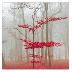 Magic Forest In Red And White Large Satin Scarf (square) by wsfcow