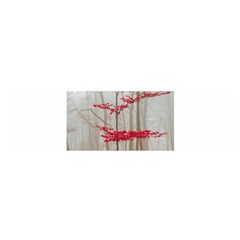 Magic Forest In Red And White Satin Scarf (oblong)