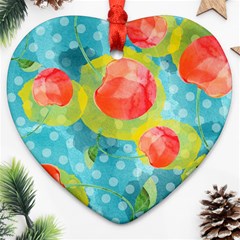 Red Cherries Ornament (heart) 