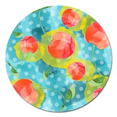 Red Cherries Magnet 5  (round)