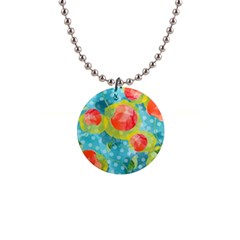 Red Cherries Button Necklaces