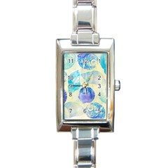 Seashells Rectangle Italian Charm Watch by DanaeStudio