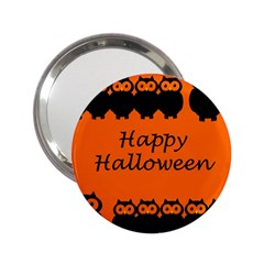 Happy Halloween - Owls 2 25  Handbag Mirrors by Valentinaart