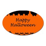 Happy Halloween - owls Oval Magnet Front