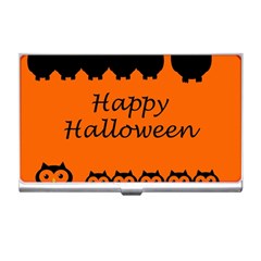 Happy Halloween - Owls Business Card Holders by Valentinaart