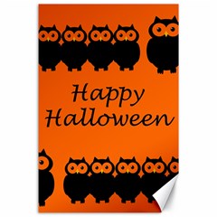 Happy Halloween - Owls Canvas 24  X 36  by Valentinaart