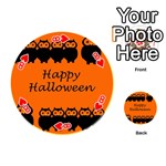 Happy Halloween - owls Playing Cards 54 (Round)  Front - Heart8