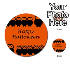 Happy Halloween - Owls Multi-purpose Cards (round)  by Valentinaart