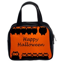 Happy Halloween - Owls Classic Handbags (2 Sides) by Valentinaart