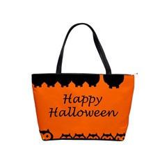 Happy Halloween - Owls Shoulder Handbags by Valentinaart