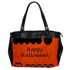 Happy Halloween - Owls Office Handbags by Valentinaart