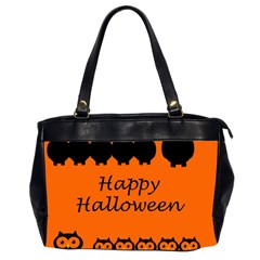 Happy Halloween - Owls Office Handbags (2 Sides)  by Valentinaart