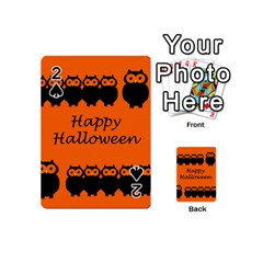 Happy Halloween - Owls Playing Cards 54 (mini)  by Valentinaart