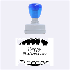 Happy Halloween - Owls Rubber Oval Stamps