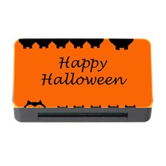 Happy Halloween - Owls Memory Card Reader With Cf by Valentinaart