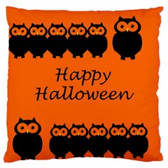 Happy Halloween - Owls Standard Flano Cushion Case (one Side) by Valentinaart