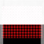 Lumberjack Plaid Fabric Pattern Red Black Rectangular Jigsaw Puzzl Front