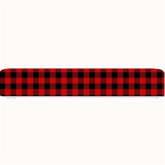 Lumberjack Plaid Fabric Pattern Red Black Small Bar Mats by EDDArt