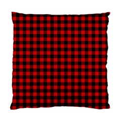 Lumberjack Plaid Fabric Pattern Red Black Standard Cushion Case (one Side) by EDDArt