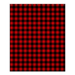 Lumberjack Plaid Fabric Pattern Red Black Shower Curtain 60  X 72  (medium)  by EDDArt