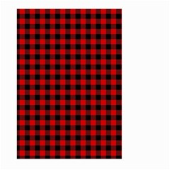 Lumberjack Plaid Fabric Pattern Red Black Large Garden Flag (two Sides) by EDDArt