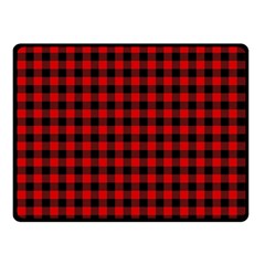 Lumberjack Plaid Fabric Pattern Red Black Double Sided Fleece Blanket (small)  by EDDArt