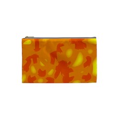 Orange Decor Cosmetic Bag (small)  by Valentinaart