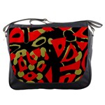 Red artistic design Messenger Bags Front