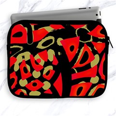 Red Artistic Design Apple Ipad 2/3/4 Zipper Cases by Valentinaart