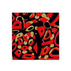 Red Artistic Design Satin Bandana Scarf by Valentinaart