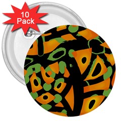 Abstract Animal Print 3  Buttons (10 Pack)  by Valentinaart