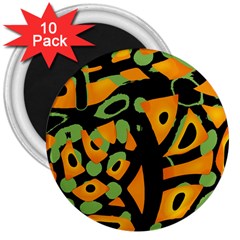 Abstract Animal Print 3  Magnets (10 Pack)  by Valentinaart