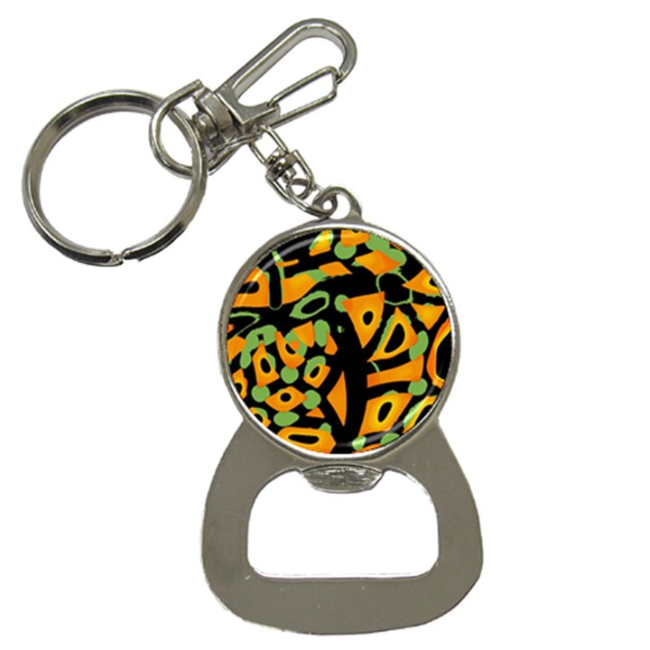 Abstract animal print Bottle Opener Key Chains