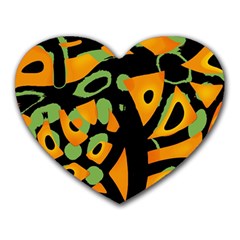 Abstract Animal Print Heart Mousepads by Valentinaart