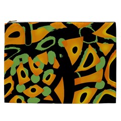 Abstract Animal Print Cosmetic Bag (xxl)  by Valentinaart