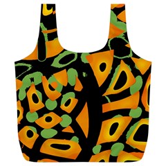 Abstract Animal Print Full Print Recycle Bags (l)  by Valentinaart