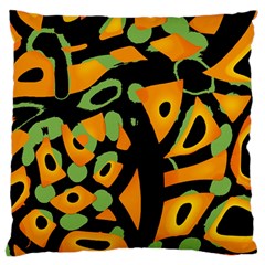 Abstract Animal Print Large Flano Cushion Case (one Side) by Valentinaart