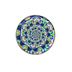 Power Spiral Polygon Blue Green White Hat Clip Ball Marker by EDDArt