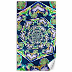 Power Spiral Polygon Blue Green White Canvas 40  X 72   by EDDArt