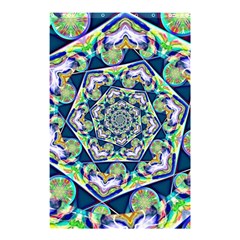 Power Spiral Polygon Blue Green White Shower Curtain 48  X 72  (small)  by EDDArt