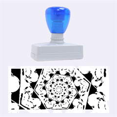 Power Spiral Polygon Blue Green White Rubber Stamps (large) by EDDArt