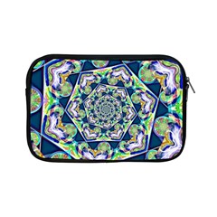 Power Spiral Polygon Blue Green White Apple Ipad Mini Zipper Cases by EDDArt