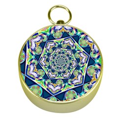 Power Spiral Polygon Blue Green White Gold Compasses