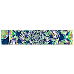 Power Spiral Polygon Blue Green White Flano Scarf (small) by EDDArt