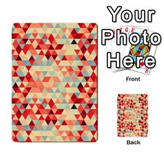 Modern Hipster Triangle Pattern Red Blue Beige Multi-purpose Cards (rectangle)  by EDDArt